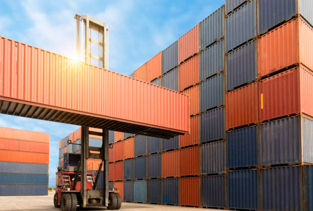 istock Containers in the port at Thailand 867432200