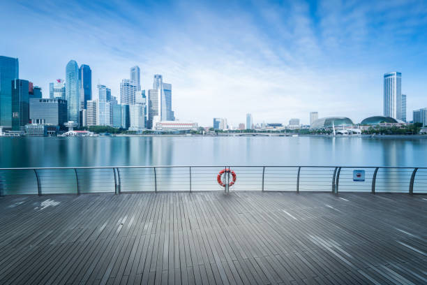 istock Aerial view of Singapore 867433308