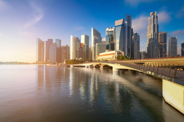 istock Aerial view of Singapore 867435692