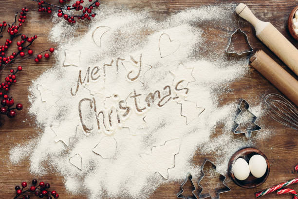 istock merry christmas inscription in flour 867441880
