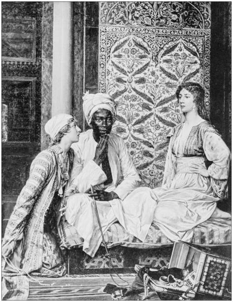 istock Antique photo of paintings: People 867459998
