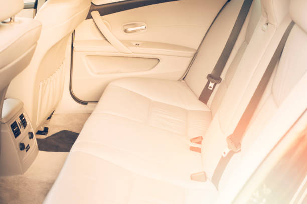 istock Rear leather seats in the car 867467536