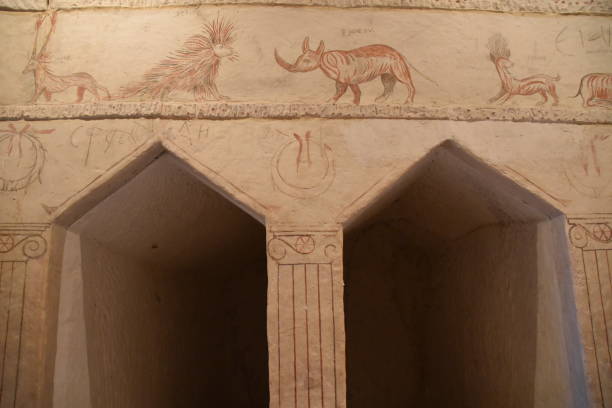istock Ancient tombs in the caves Beit Govrin, Israel 867469956
