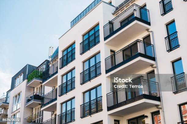 Beautiful And Clean Apartment Building Stock Photo - Download Image Now - Apartment, Townhouse, Architecture