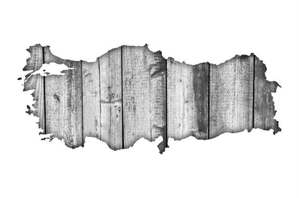 istock Map of Turkey on weathered wood 867479998