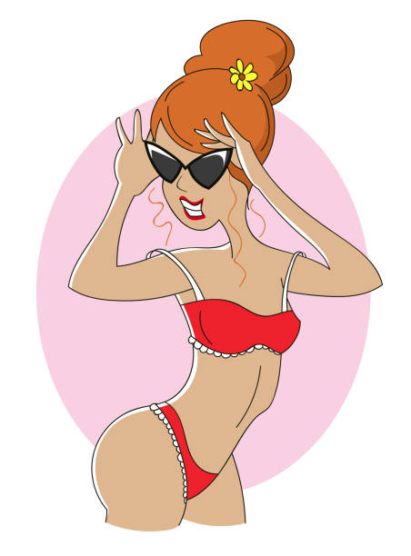 istock beautiful tanned girl with sunglasses and red swimsuit 867480230