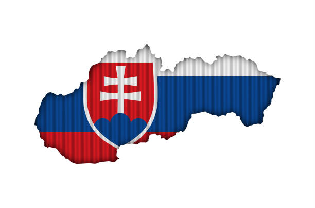 istock Map and flag of Slovakia on corrugated iron 867480666