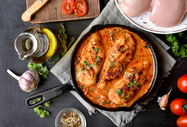 istock Chicken breast in tomato sauce 867483808