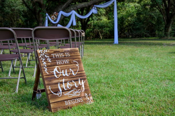 istock Our Story at Outdoor Wedding 867484580