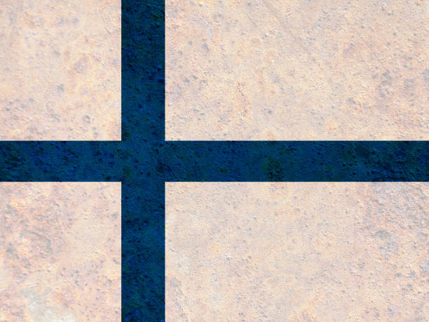 istock Flag of Finland on rusty metal 867487814