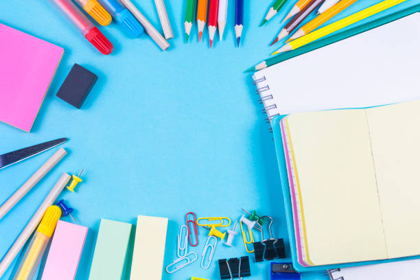 istock School office supplies on a background 867488304