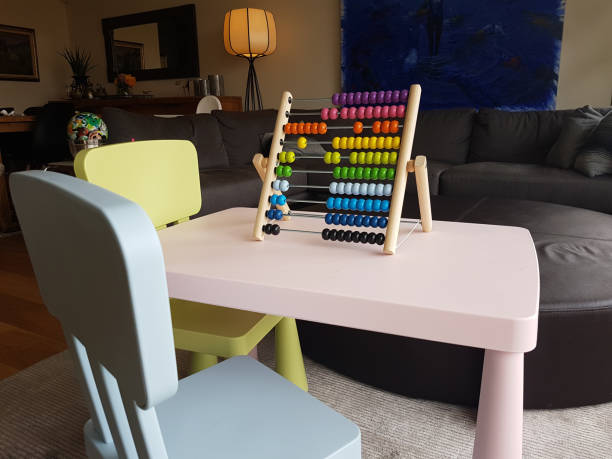 istock Educational toy abacus ion a table for kids 867492518