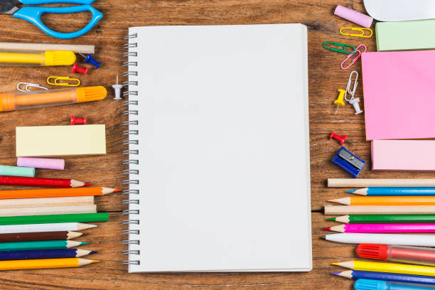 istock School office supplies on a background 867495624