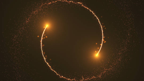 istock Ring of fire, Plasma ring on a dark background. 867501970