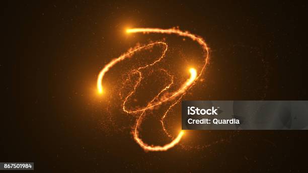 Ring Of Fire Plasma Ring On A Dark Background Stock Photo - Download Image Now - Paranormal, Light - Natural Phenomenon, Fuel and Power Generation