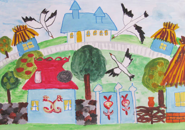 istock Drawing of a family house 867502802