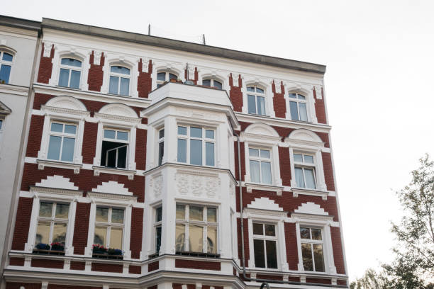 istock red brick building with white ornaments 867509328