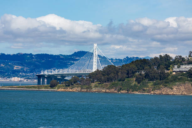 istock White Suspension Bridge in San Francisco Harbor 867510368