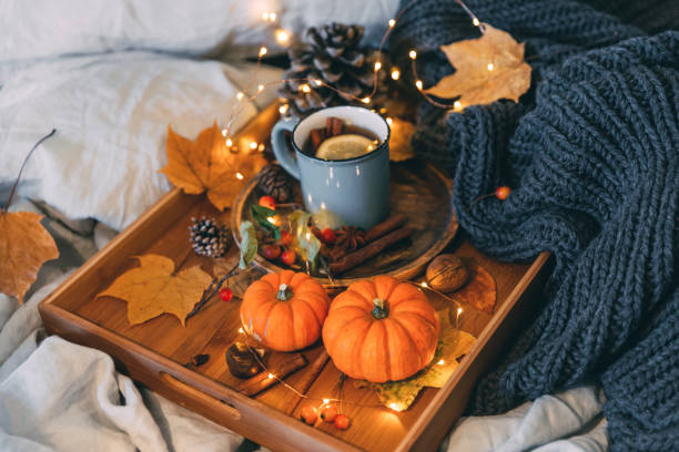istock A cup of tea. Comfort autumn composition 867516778