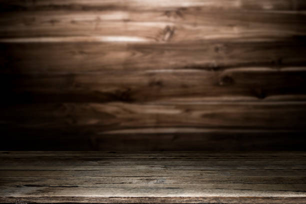 istock Wooden table for present product on bokeh background. 867520618