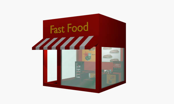 istock Fast food snack from left side view on white isolated. 867528064