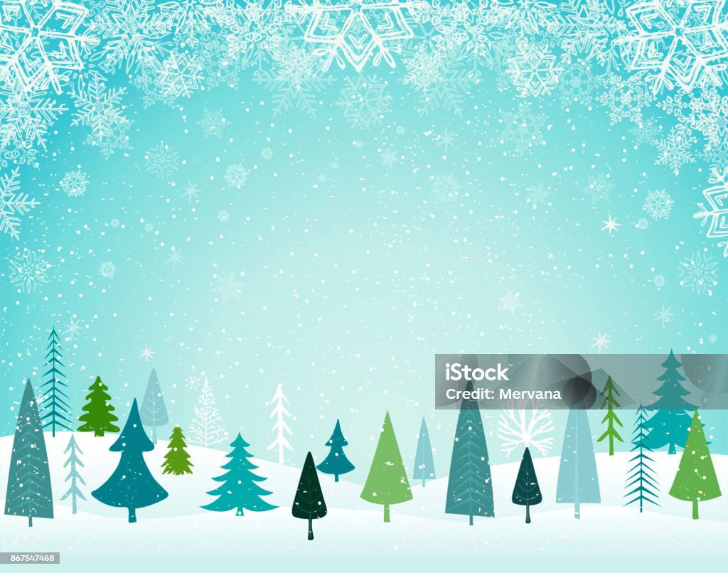 Christmas Landscape Backgrounds stock vector