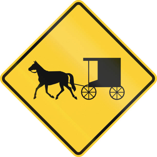 istock United States MUTCD warning road sign - Horse-drawn carriage crossing 867549896