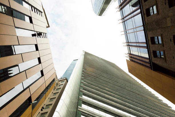 istock Skyscrapers, low angle view of office buildings, copy space 867562904