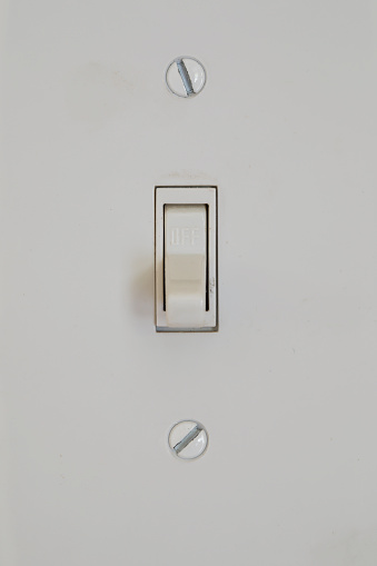 Single light switched in the off position