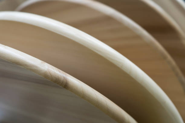 istock The wooden plates from beech are fan-shaped. The concept. 867566854