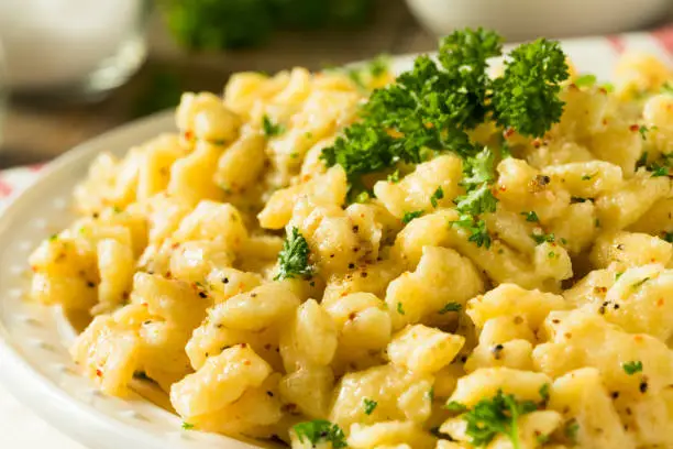 Savory Homemade German Spaetzle in a Butter Sauce