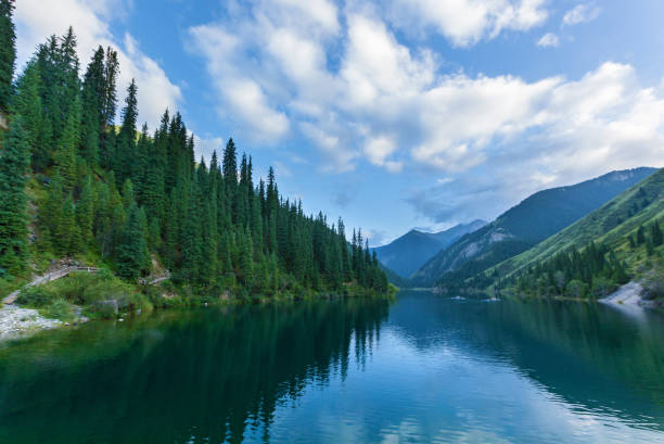 istock blue mountain lake in Kazakhstan 867570008