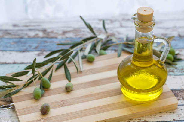Bottles with different kinds of vegetable oil