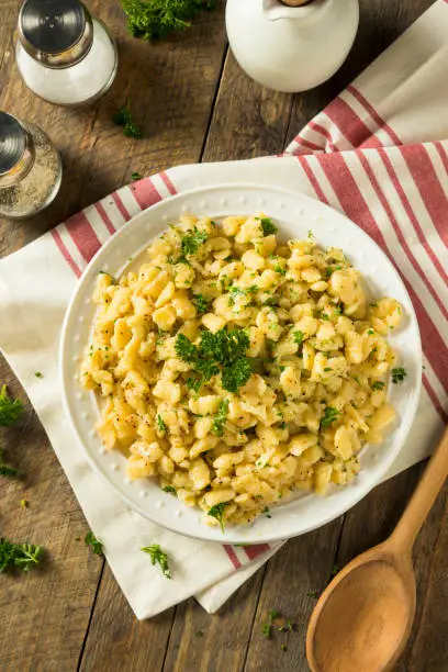 Savory Homemade German Spaetzle in a Butter Sauce