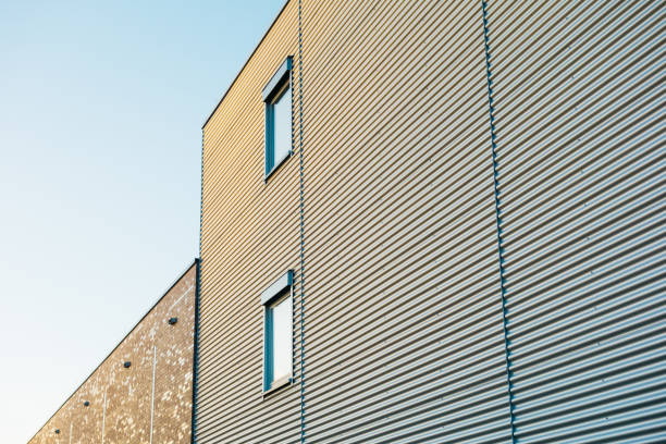 istock industrial factory facade with steel mashes 867580862