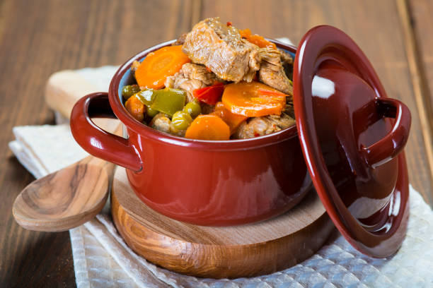 Charquican Chilean Beef Stew with Carrots, Potatoes, Butternut Squash and Lima Beans