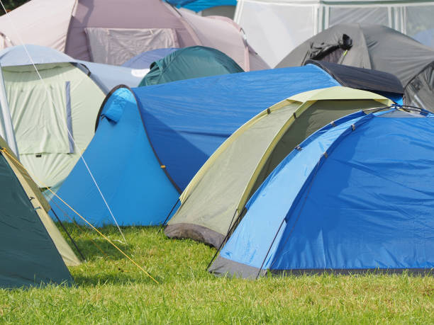 istock Large tent camp, tent city 867594276
