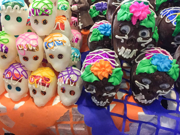 istock Traditional sugar and chocolate skulls 867596088
