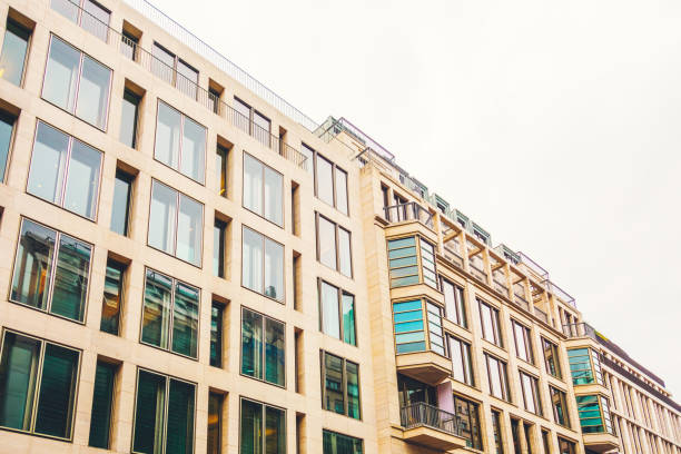 istock modern apartment buildings with marble facade 867622740