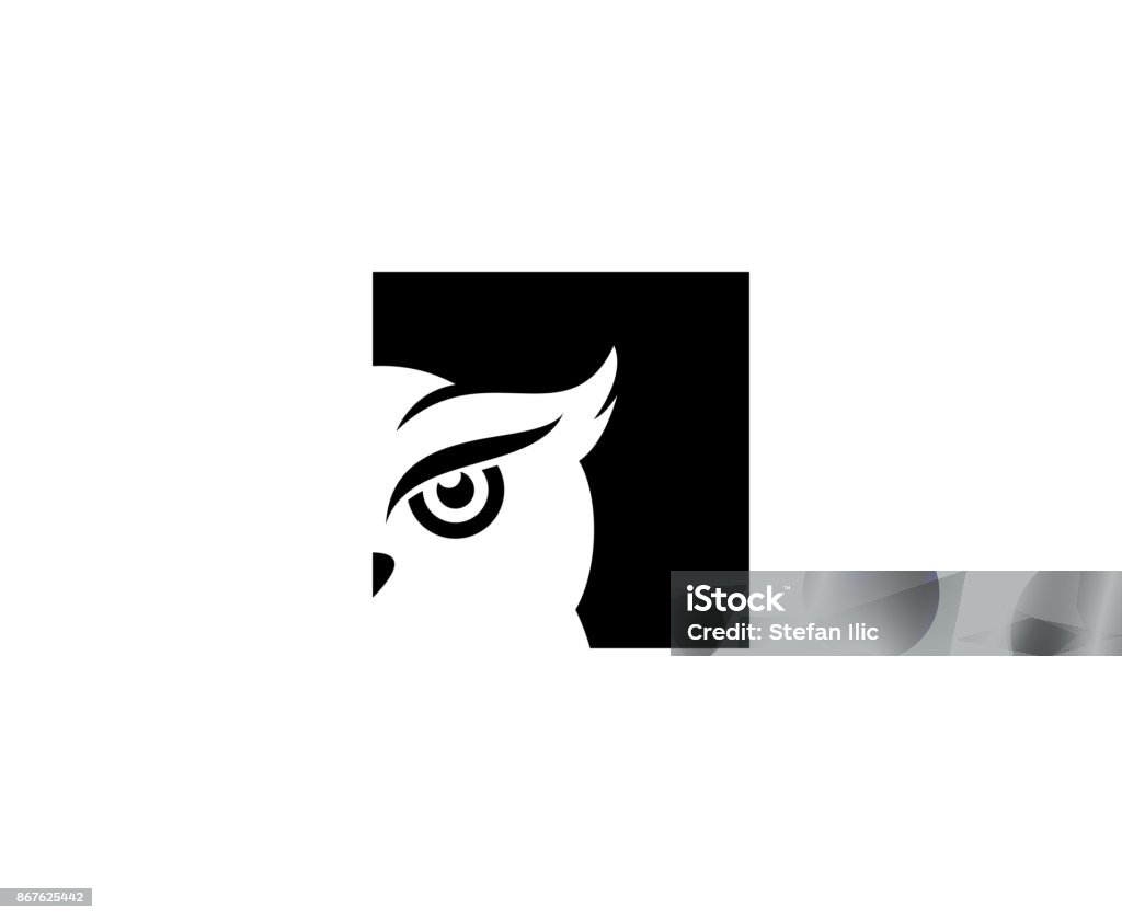 Chouette icône - clipart vectoriel de Chouette libre de droits