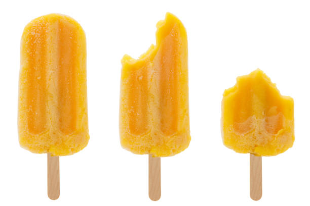 istock set of orange popsicle isolated on white background 867628472