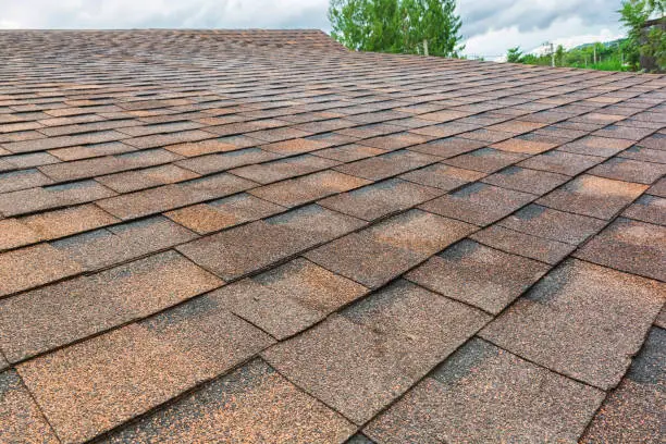 Photo of Roof shingles background and texture