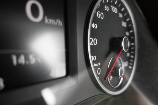 istock Closeup of Speed Meter on Car Dashboard 867638346