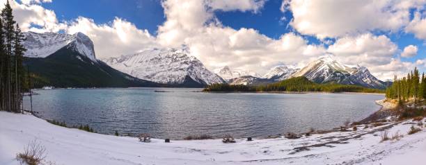 istock Upper Kananaskis Lake Autumn Panoramic Landscape 867645222