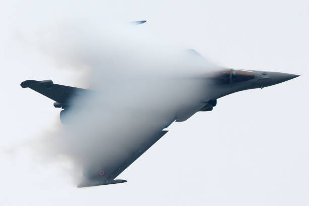 Dassault Rafale in Zhukovsky during MAKS-2013 Zhukovsky, Moscow Region, Russia - August 28, 2013: Dassault Rafale in Zhukovsky during MAKS-2013 moscow international air show stock pictures, royalty-free photos & images