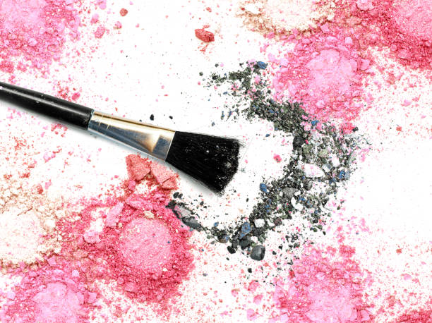 istock Crushed make up powder and glitter eye shadow blush 867647968