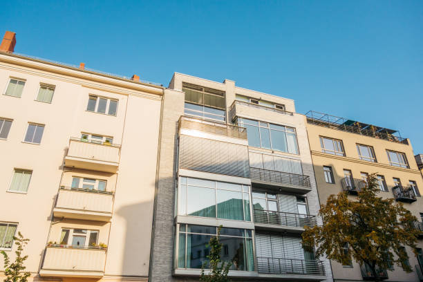 istock modern apartment house in a street 867650936