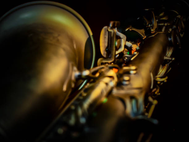 istock Fragment of a Alto Saxophone closeup with selective focus on background. 867655184