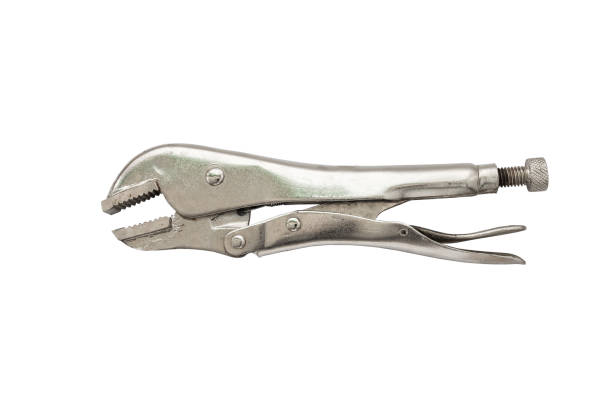 Locking Pliers,isolated on white background with clipping path. stock photo
