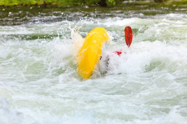 istock Extreme white water mountain canoeing 867664660